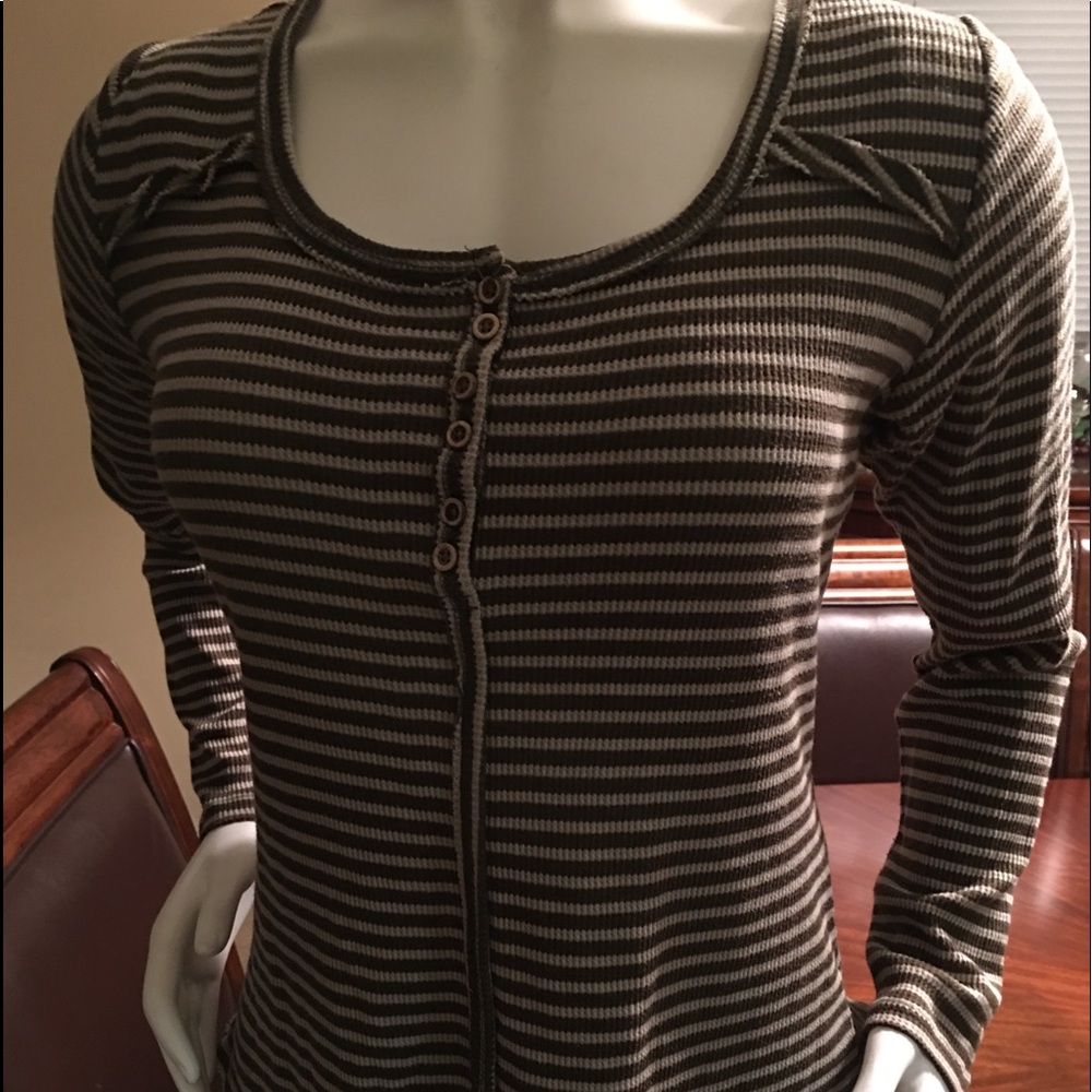 XL BKE thermal top green stripe